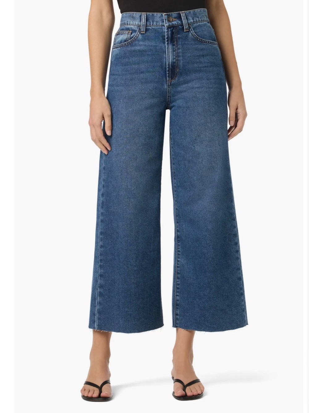Joe's Jeans High-Rise Wide-Leg Cropped Jeans - Blue